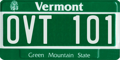 VT license plate OVT101