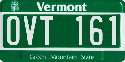 VT license plate OVT161