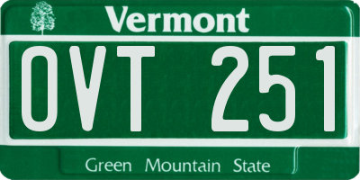 VT license plate OVT251