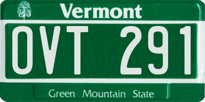 VT license plate OVT291