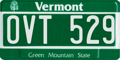 VT license plate OVT529