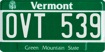 VT license plate OVT539