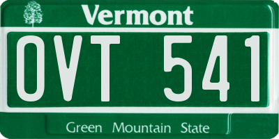 VT license plate OVT541