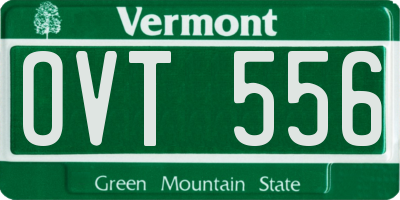 VT license plate OVT556