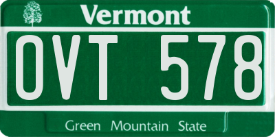 VT license plate OVT578