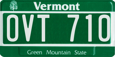 VT license plate OVT710