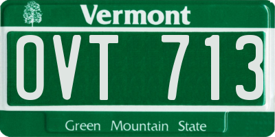 VT license plate OVT713