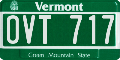 VT license plate OVT717