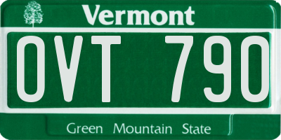 VT license plate OVT790