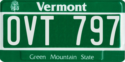 VT license plate OVT797