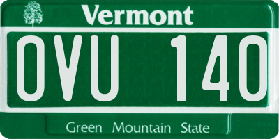 VT license plate OVU140