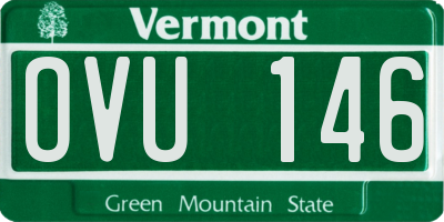 VT license plate OVU146