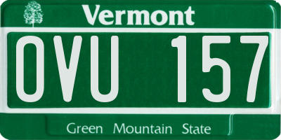 VT license plate OVU157