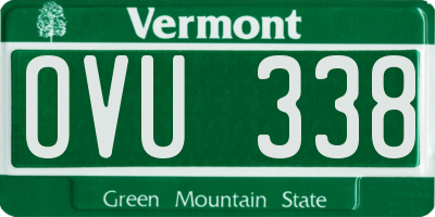 VT license plate OVU338