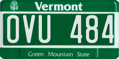 VT license plate OVU484