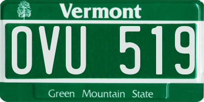 VT license plate OVU519