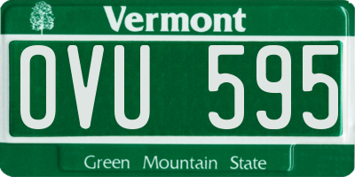 VT license plate OVU595