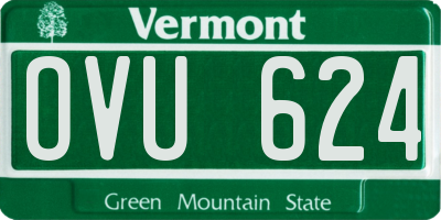 VT license plate OVU624