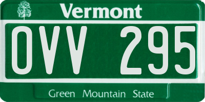 VT license plate OVV295
