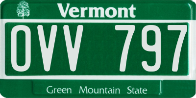VT license plate OVV797