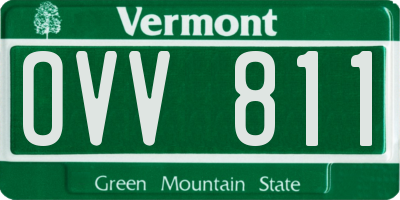 VT license plate OVV811