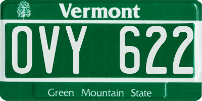 VT license plate OVY622