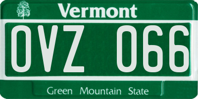 VT license plate OVZ066