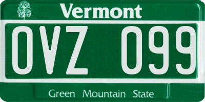 VT license plate OVZ099