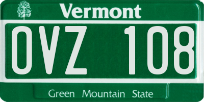 VT license plate OVZ108