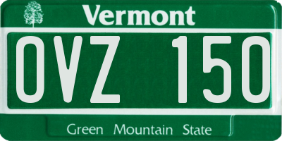 VT license plate OVZ150