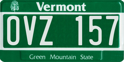 VT license plate OVZ157