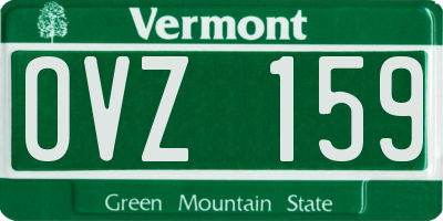 VT license plate OVZ159
