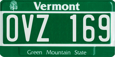 VT license plate OVZ169
