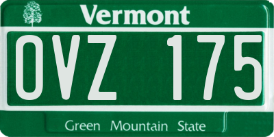 VT license plate OVZ175