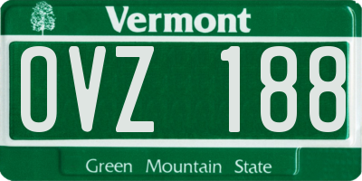 VT license plate OVZ188