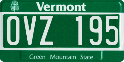 VT license plate OVZ195