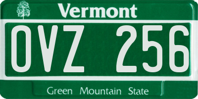 VT license plate OVZ256