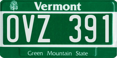 VT license plate OVZ391