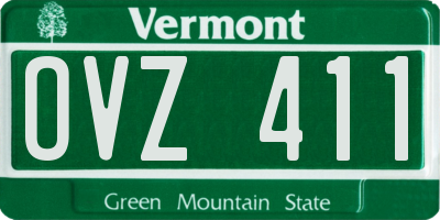 VT license plate OVZ411