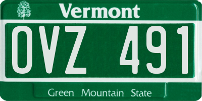 VT license plate OVZ491