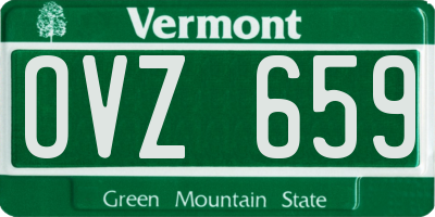 VT license plate OVZ659