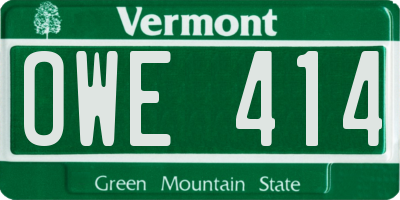 VT license plate OWE414
