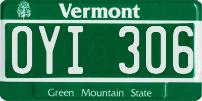 VT license plate OYI306