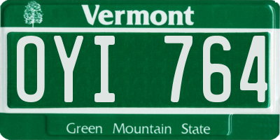 VT license plate OYI764