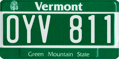 VT license plate OYV811