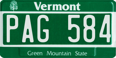 VT license plate PAG584