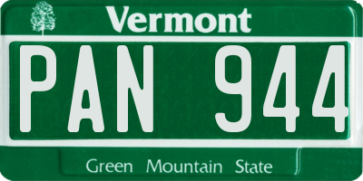 VT license plate PAN944