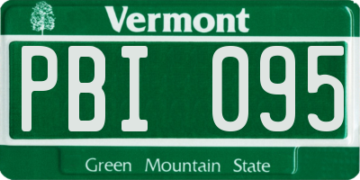 VT license plate PBI095