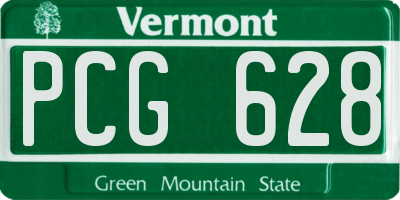 VT license plate PCG628