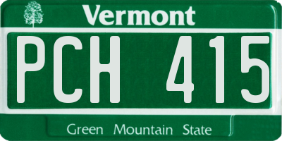 VT license plate PCH415